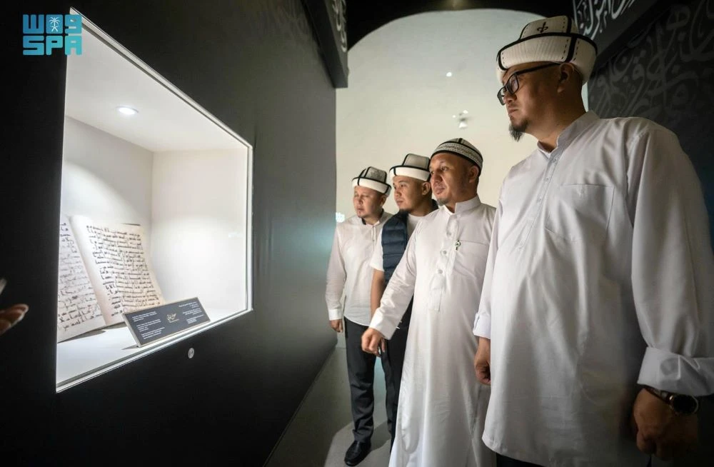 The mufti and deputy mufti of Kyrgyzstan expressed their admiration for the cultural and cognitive heritage displayed at the Hira Cultural District in Makkah. (SPA)