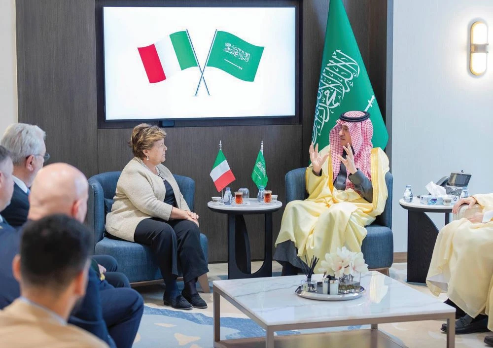 Saudi Arabia’s Deputy Minister of Justice Najem Al-Zaid met with Italy’s Supreme Court of Cassation President Margherita Cassano in Riyadh. (SPA)