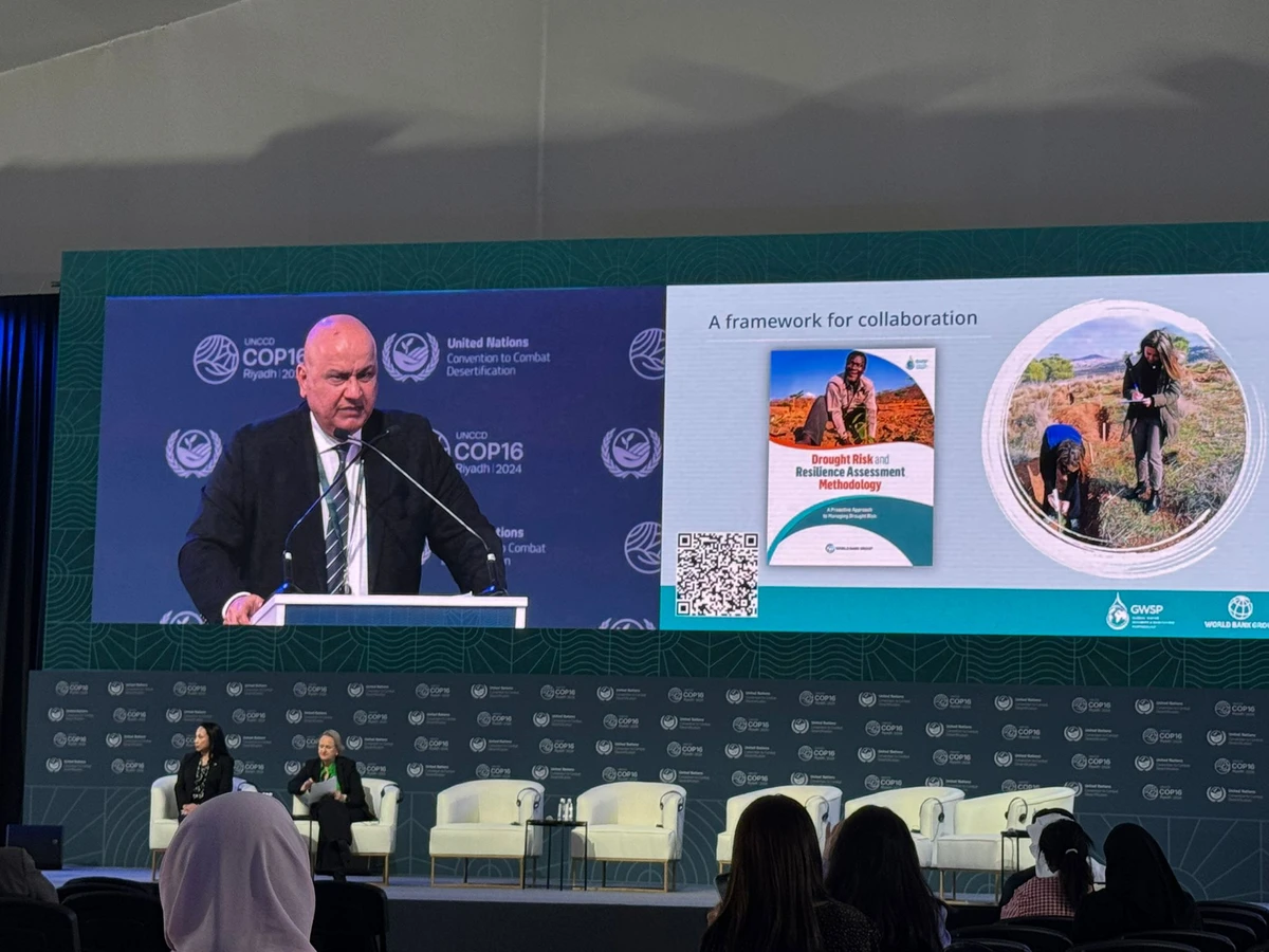 World Bank’s Global Director of Water Saroj Kumar Jha speaking at COP16. AN