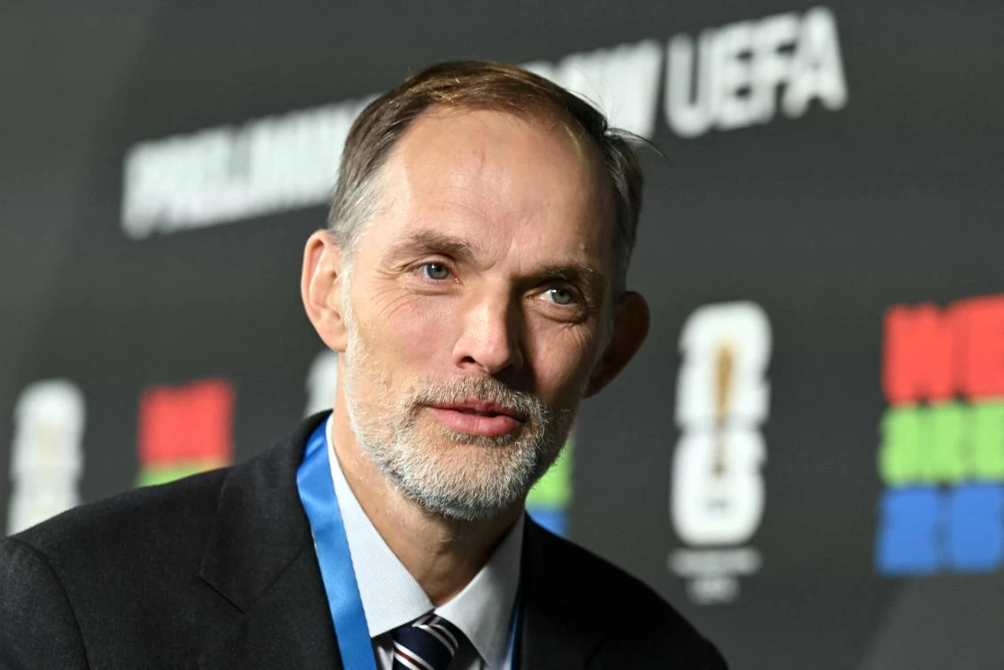 England’s German Thomas Tuchel arrives to attend the draw for the 2026 Fifa World Cup European qualifiers at the FIFA headquarters in Zurich, on Dec. 13, 2024. (AFP)