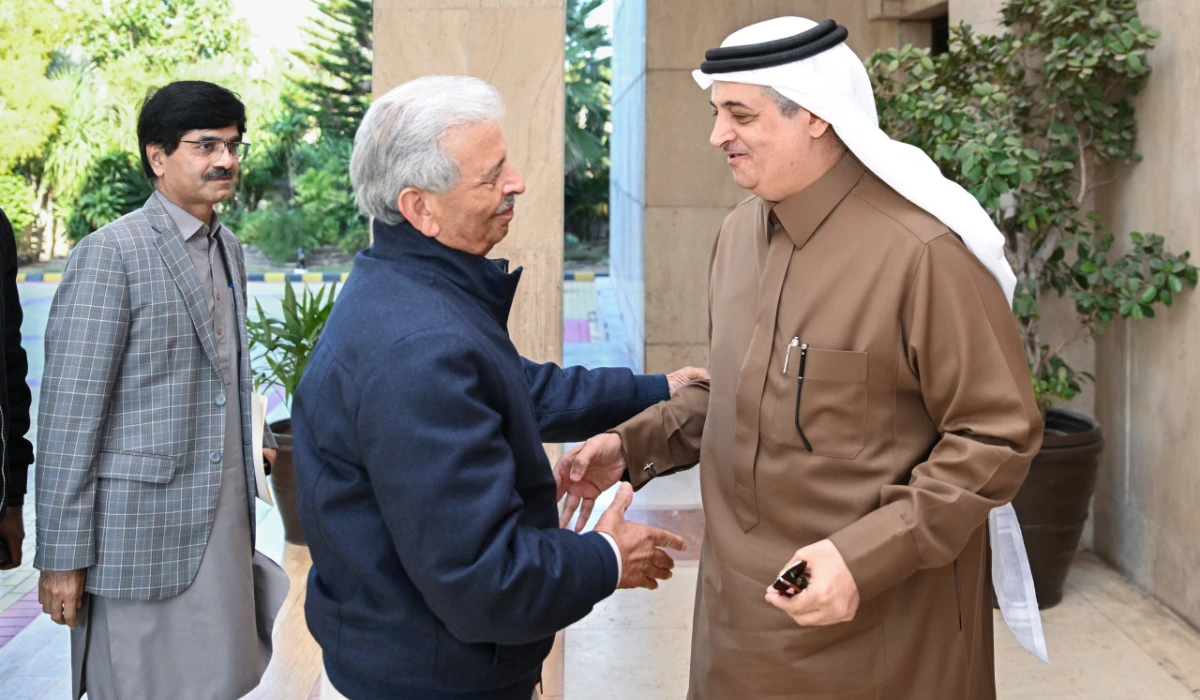 In the presence of Pakistan's Federal Minister for National Food Security and Research Rana Tanveer Hussain, the Saudi Ambassador to Pakistan Nawaf bin Said Al-Maliki launched the Food Security Support Project for 2024-2025. (Supplied)