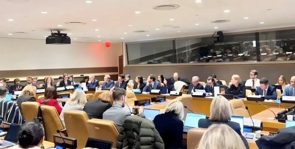 Aqeel Al-Ghamdi, assistant supervisor general of planning and development at the Saudi aid agency KSrelief, spoke at the UN Office for the Coordination of Humanitarian Affairs’ donor support group in New York on Thursday. (SPA)