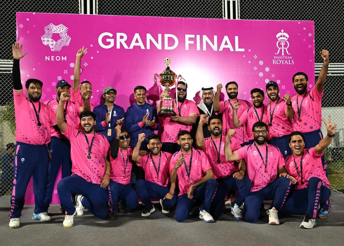 NEOM and Rajasthan Royals celebrate successful second edition of cricket program. (Supplied)