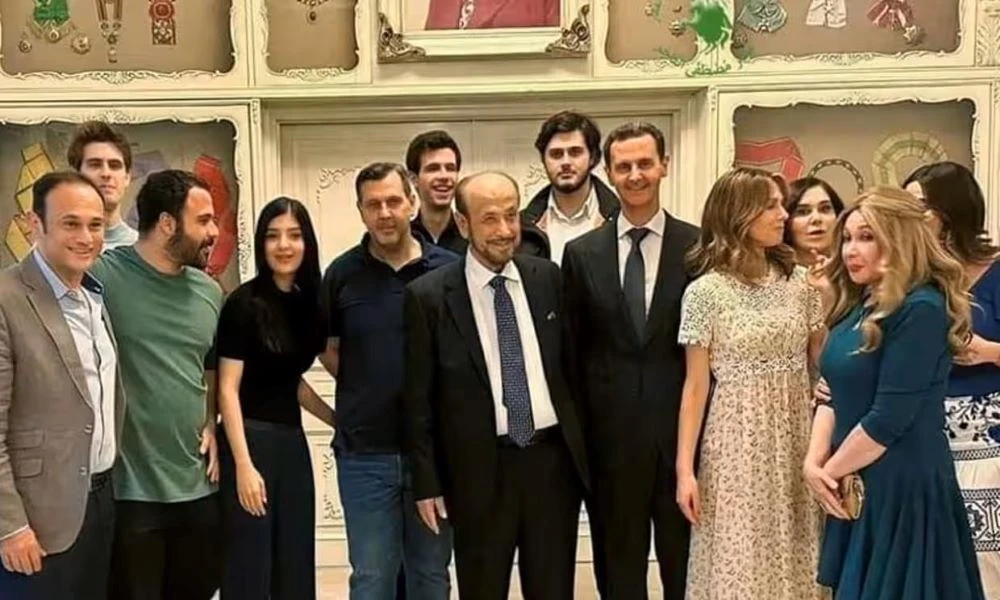 Assad family members including Rifaat, center, and his nephew Bashar. (Photograph: X)