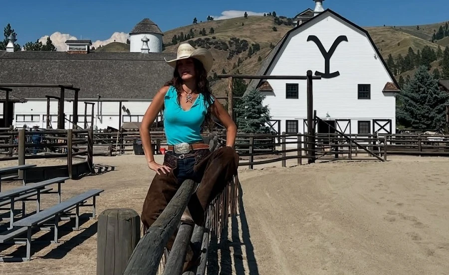 Bella Hadid made a cameo appearance in hit Western TV show 'Yellowstone' and shared behind-the-scenes shots this week. (Instagram)