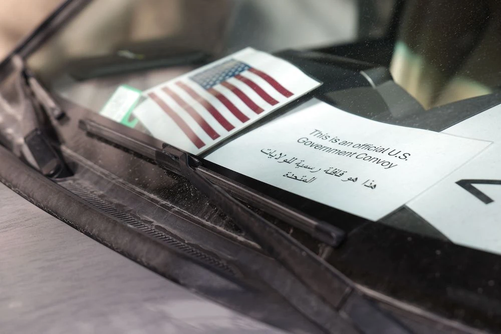 The American delegation arrived on Dec. 20 at a hotel in Damascus that the head of the coalition in power in Syria is using as his headquarters. (AFP)