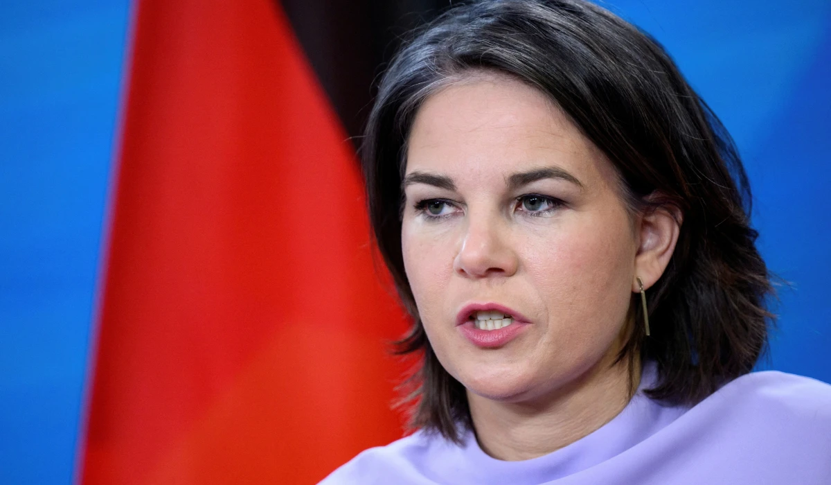 German Foreign Minister Annalena Baerbock and her Croatian counterpart Gordan Grlic Radman hold news conference in Berlin, Germany, March 24, 2022. (REUTERS)