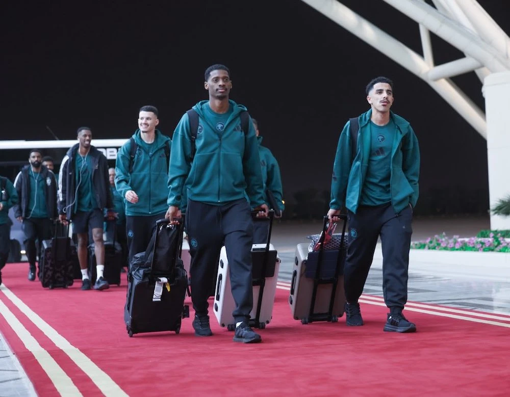 The Saudi national football team arrived in Kuwait on Friday ahead of the 26th Arabian Gulf Cup. (X: @SaudiNT)