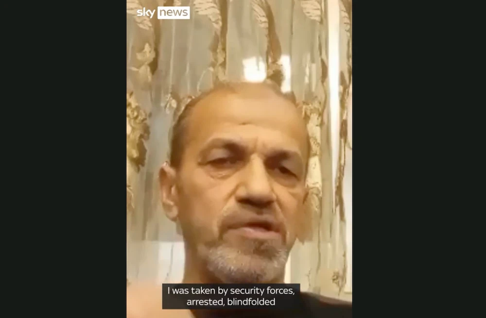 Adnan Kassar spoke to Sky News about his ordeal after he beat the older brother of former ruler Bashar Assad in an equestrian competition. (Screenshot/Sky News)