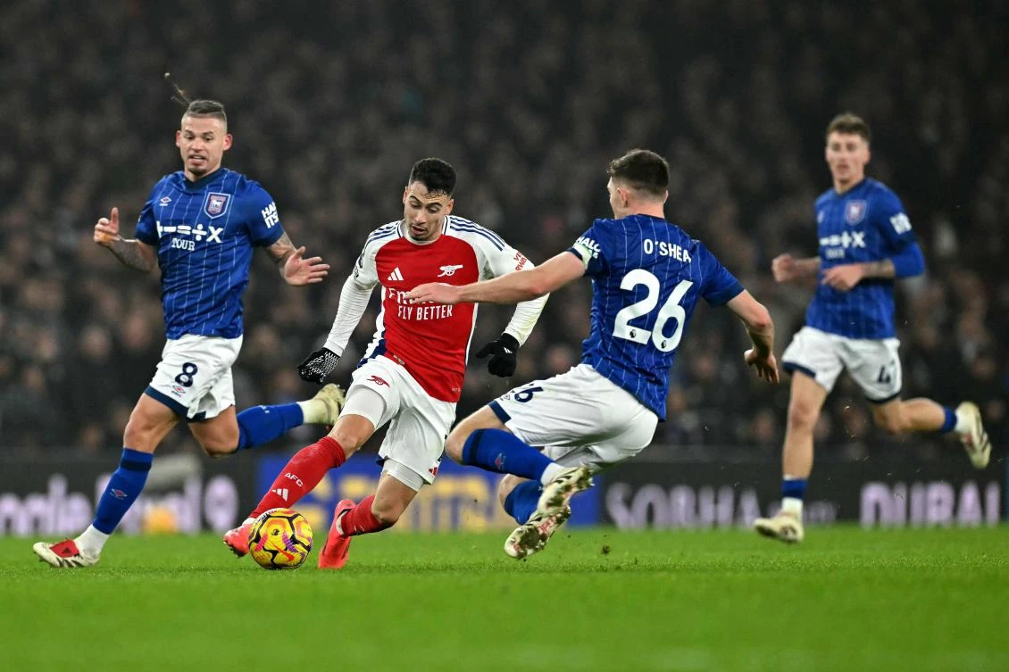 Arsenal is a point above third-place Chelsea and two points clear of season surprise team Nottingham Forest in fourth. (AFP)