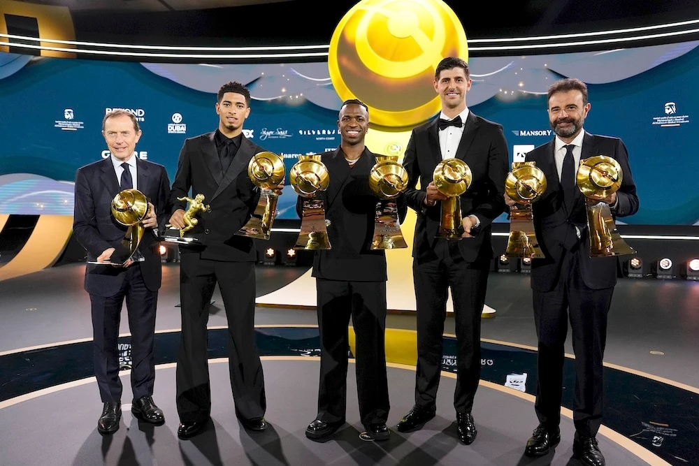 Real Madrid were the big winners at the Globe Soccer Awards in Dubai. (Supplied)