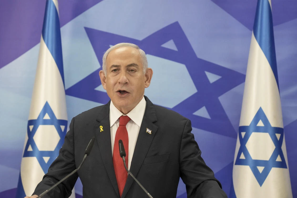 Israeli Prime Minister Benjamin Netanyahu speaks during a press conference in Jerusalem. (AP)
