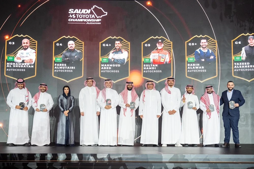 The Saudi Automobile and Motorcycle Federation (SAMF) hosted its annual End-of-Season Awards Night on Sunday, celebrating the champions of the 2024 Saudi Toyota Championship. (Supplied)