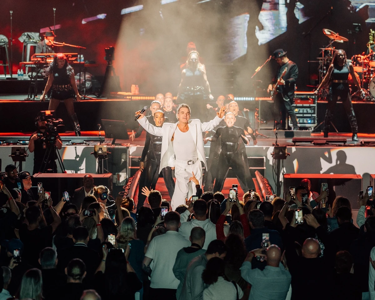 Robbie Williams performed in Abu Dhabi this week. (Supplied)