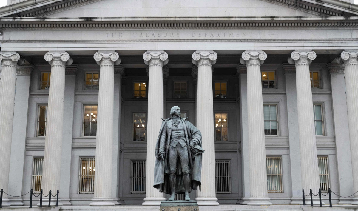 The US Treasury Department building is seen in Washington, DC, January 19, 2023. (AFP/File)
