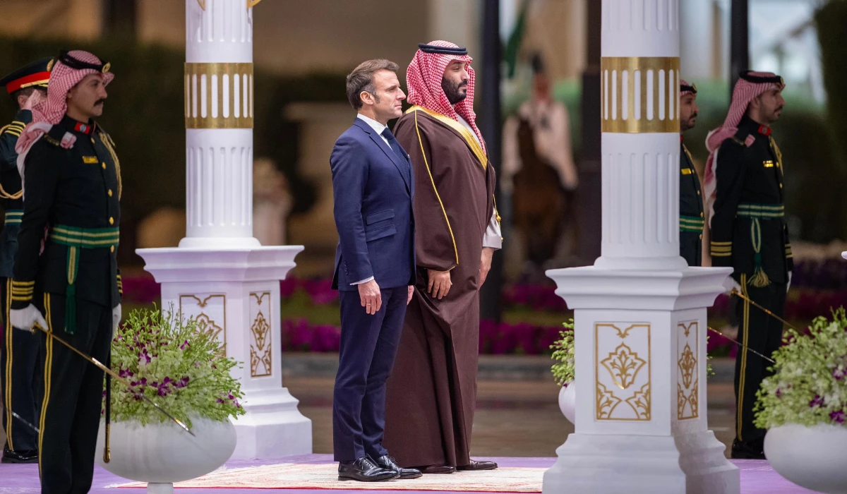 The French president's visit to Saudi Arabia reflects their close relationship with Saudi Crown Prince Mohammed bin Salman. (SPA