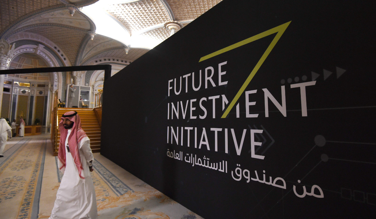 Participants attend the three-day Future Investment Initiatives conference in Riyadh, on October 25, 2017. (AFP)