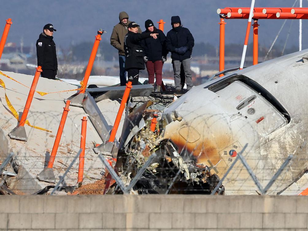 The Boeing 737-800 was carrying 181 people from Thailand to South Korea when it crashed on arrival on Dec. 29, killing everyone aboard — save two flight attendants pulled from the twisted wreckage of the worst aviation disaster on South Korean soil. (AFP)