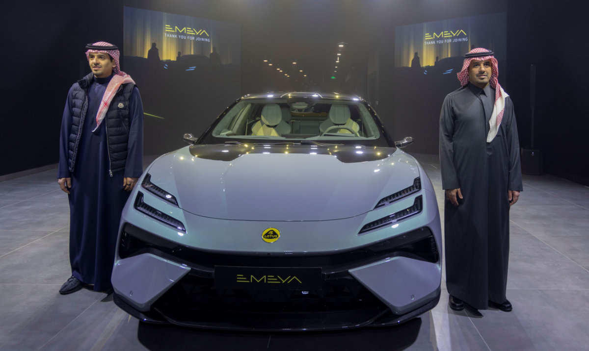 The launch event took place at the newly inaugurated Lotus showroom in the luxury car mall, I Mall, Riyadh, attended by senior officials.