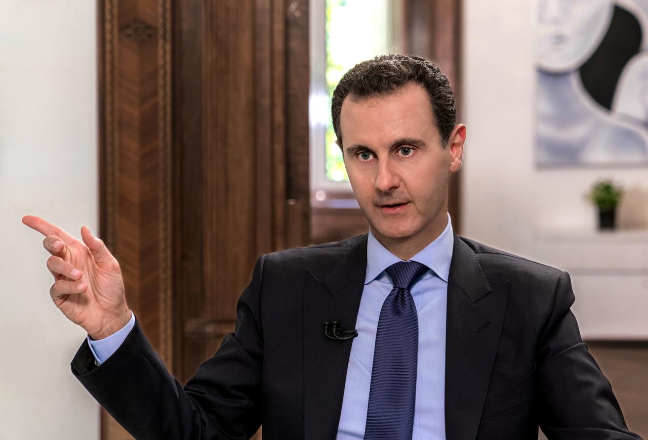 Bashar Assad during an interview with Russian television channel NTV, Damascus, Syria, June 24, 2018. (Reuters/File Photo)