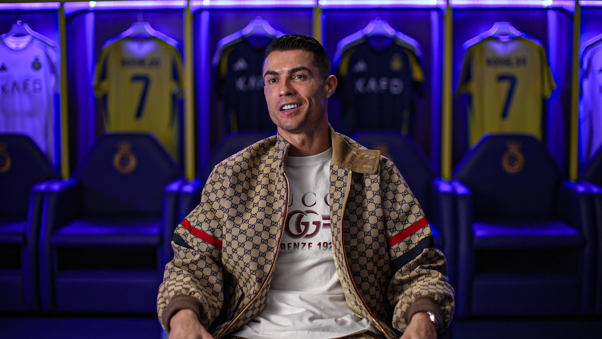 Cristiano Ronaldo is celebrating two years in Saudi Arabia with his club Al-Nassr, and on Friday reflected on his journey so far in an interview published by the Saudi Pro League. (Supplied/SPL)