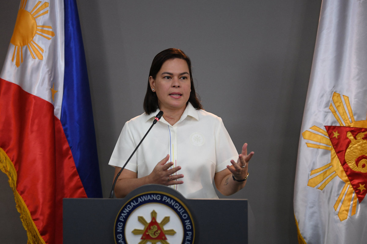Sara Duterte, the daughter of former President Rodrigo Duterte, is currently facing impeachment complaints accusing her of graft, incompetence and amassing ill-gotten wealth while in office. (AFP file photo)