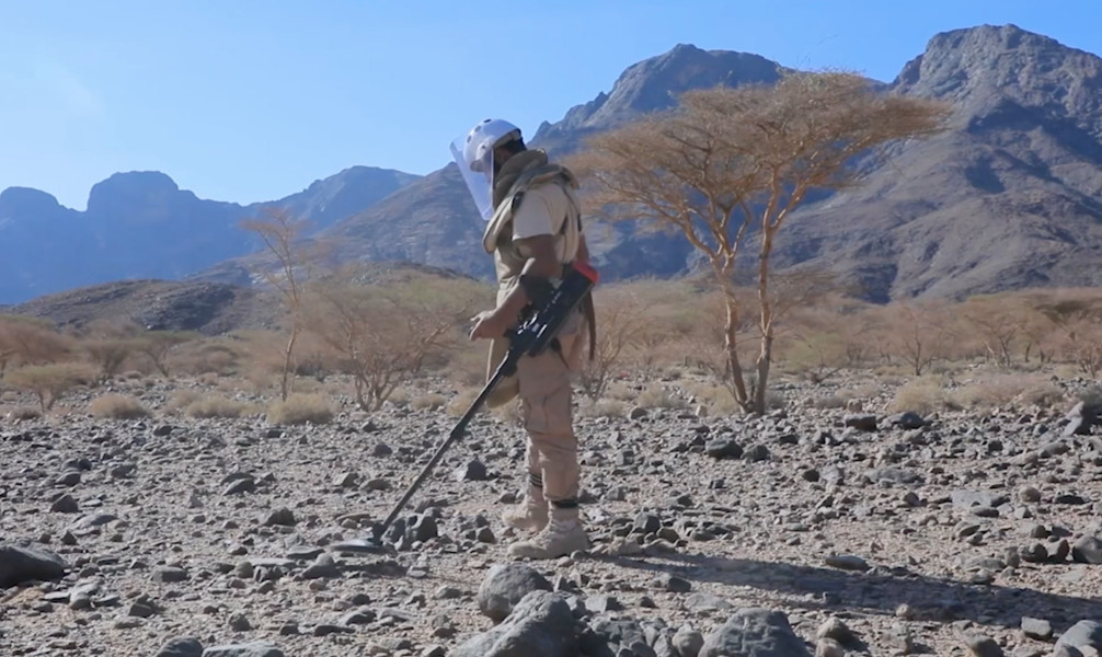Members of Saudi Arabia’s Project Masam removed 1,151 explosive devices from various regions of Yemen last week. (Masam)