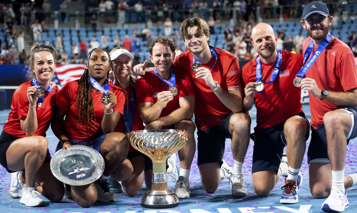 The Americans won the mixed-teams cup for the second time in three years after winning the inaugural event in 2023. (Reuters)
