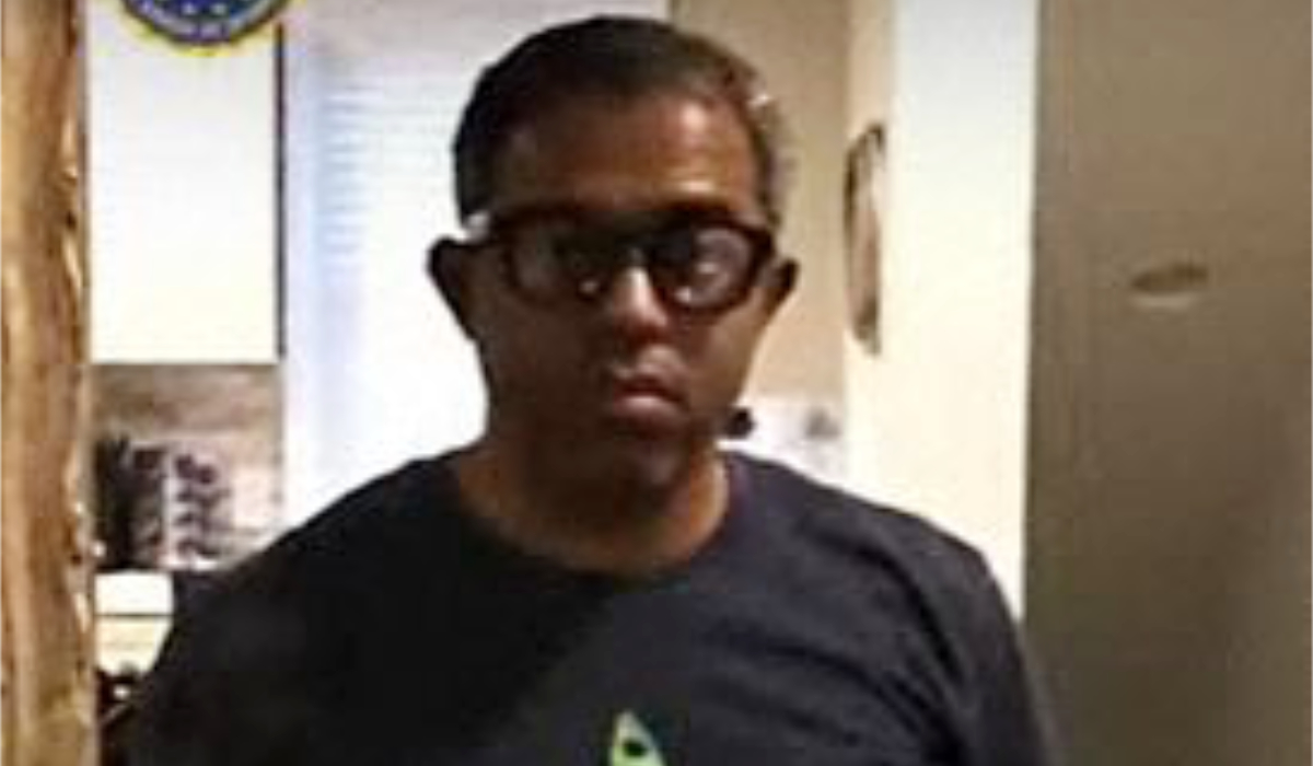 This handout images taken from a video released by the Federal Bureau of Investigation (FBI) on January 5, 2025 shows suspect Shamsud-Din Jabbar recording himself in a mirror with his Meta glasses before the New Orleans attack on January 1, 2025. (AFP)