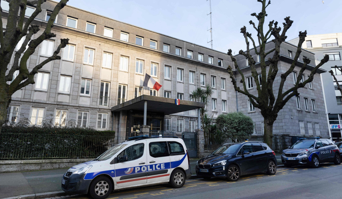 This photograph shows the police station in Brest, western France, on January 3, 2025, where a 25-year-old Algerian influencer was arrested in the early hours of the morning in Brest and placed in police custody for apology for acts of terrorism and incitement to hatred and violence (AFP)