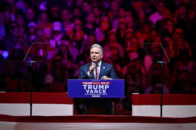 President-elect Donald Trump's Middle East envoy Steve Witkoff said on Tuesday he hopes to have good things to report about hostages held by Hamas in Gaza by the time Trump is sworn in as U.S. president on Jan. 20. (AFP/File)