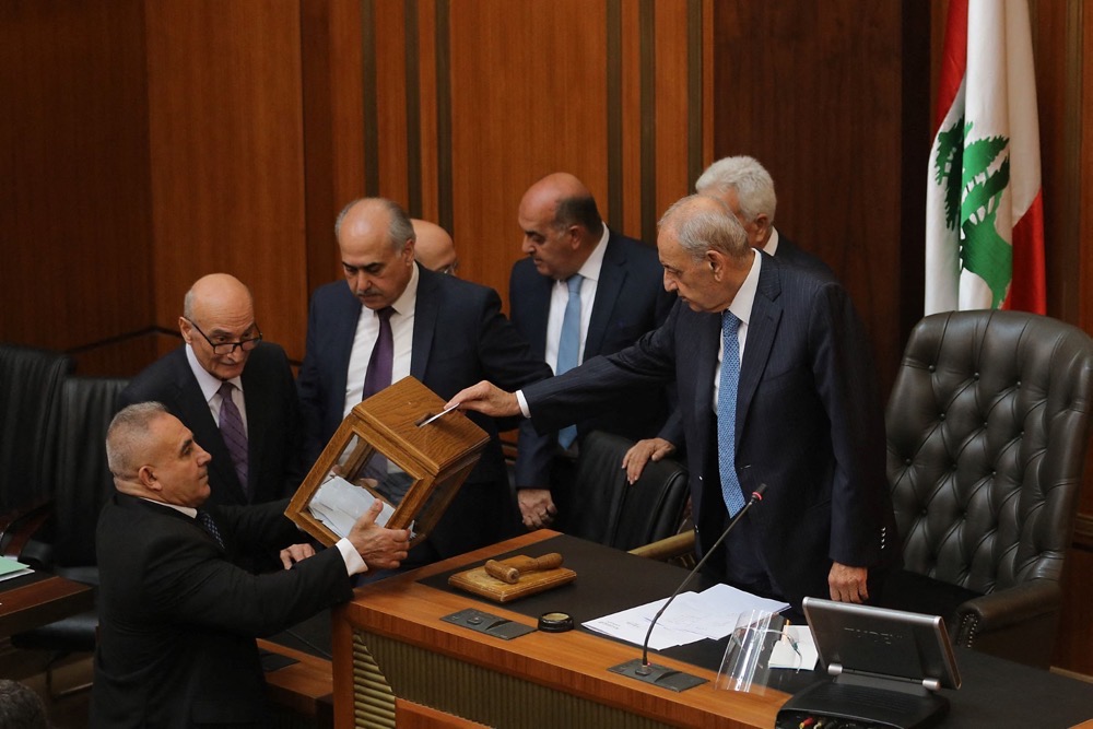Thursday’s election comes at a turbulent moment for Lebanon and its neighbors, which could impact the vote’s outcome. (AFP)
