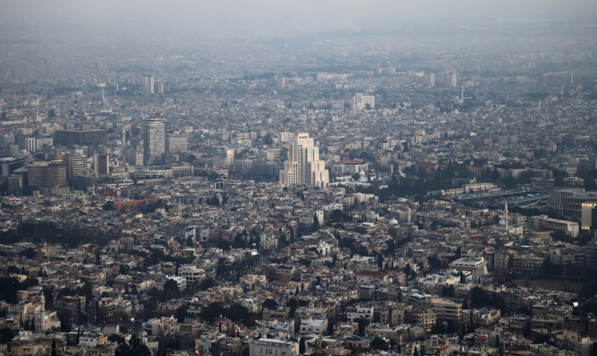 A general view shows Damascus from Mount Qasioun, after one month since the ousting of Syria's Bashar al-Assad, in Damascus, Syria, January 7, 2025. (Reuters)
