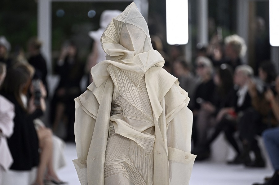 Issey Miyake's runway creation. (AFP)