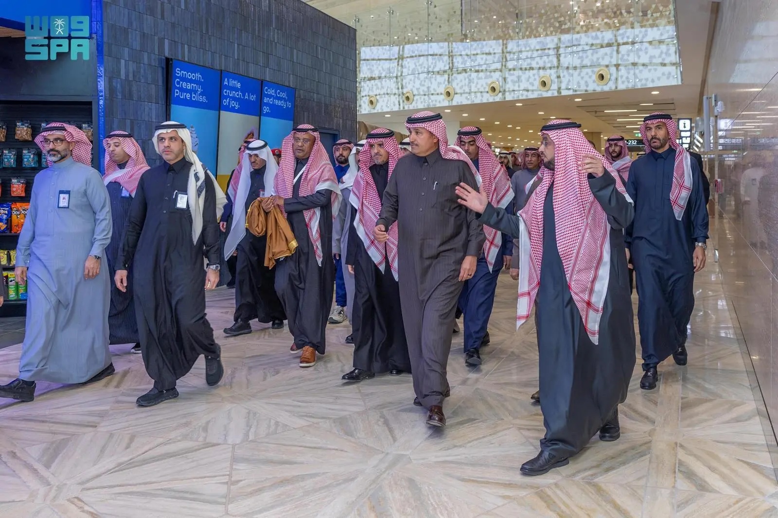 Saudi Arabia’s Minister of Transport and Logistics Services Saleh Al-Jasser takes a tour of the expanded facility. SPA