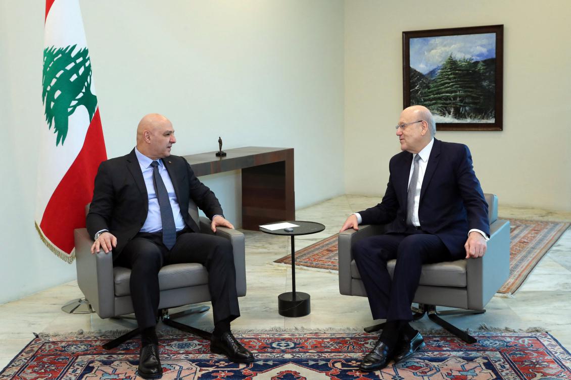 Lebanon’s Prime Minister Najib Mikati will on Saturday make his first official trip to neighboring Syria since the fall of president Bashar Assad, his office told AFP. (AFP)
