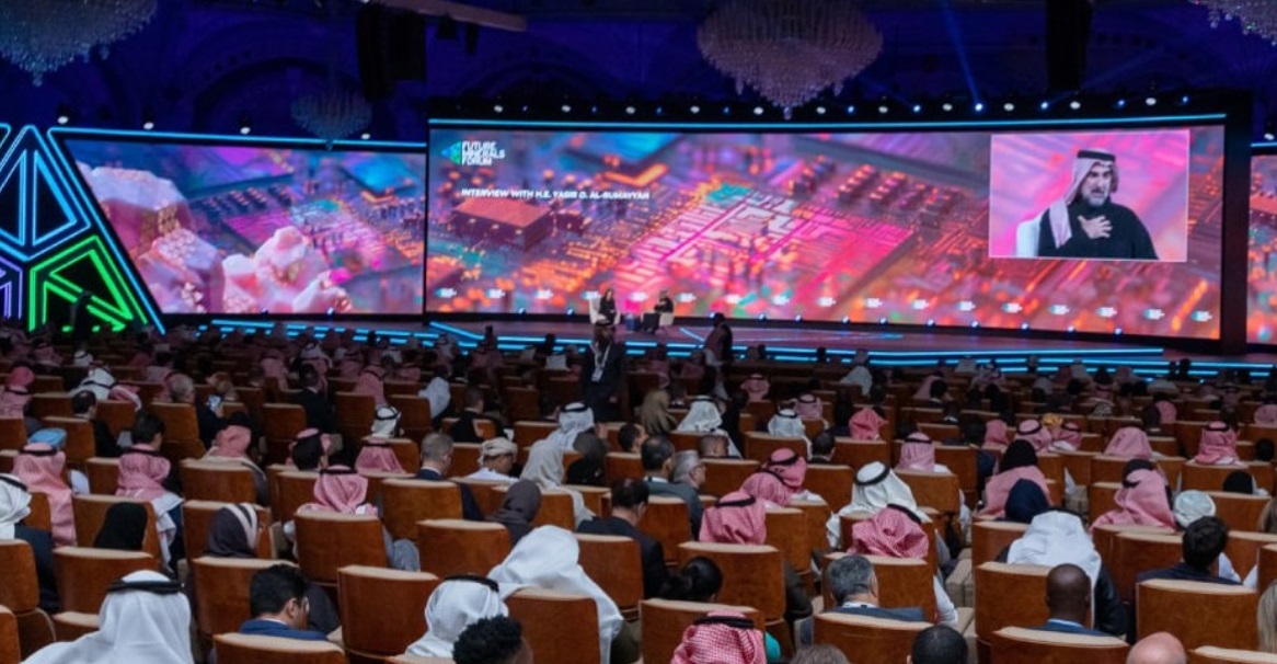 Future Minerals Forum to be held next week in Riyadh will feature an unprecedented representation of 85 miming ministers. (Forum’s banner)