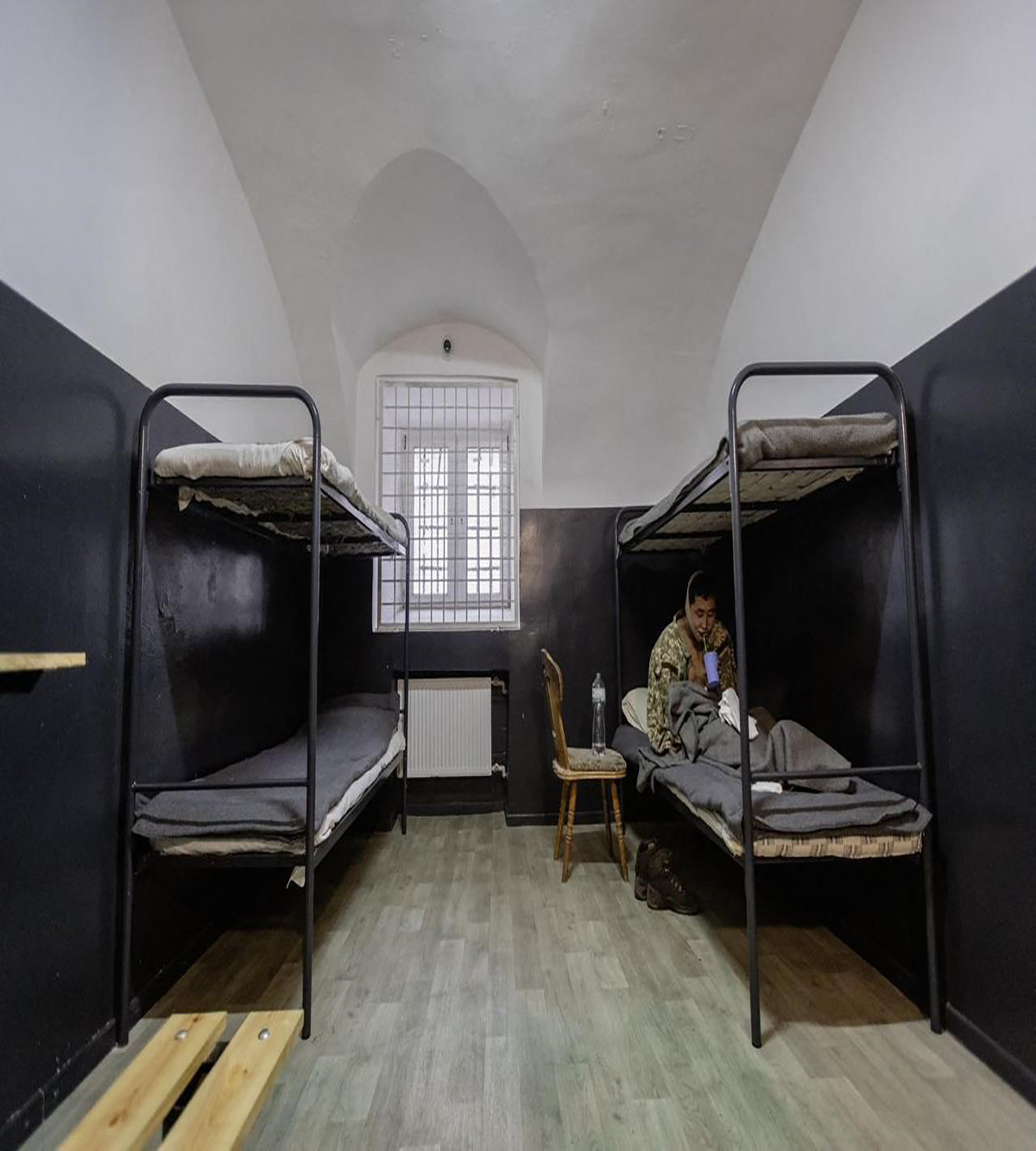 A photograph obtained from the Telegram account of V_Zelenskiy_official shows an alleged North Korean soldier detained by Ukrainian authorities at an undisclosed location in Ukraine, following their capture by the Ukrainian army. (Telegram/V_Zelenskiy_official/AFP)
