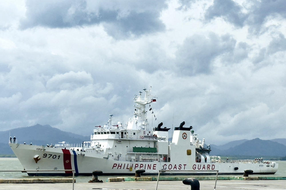 The deployment of a coast guard ship is aimed to ensure Chinese patrols ‘are not normalized, and that this bullying behavior does not succeed.’ Above, the Philippine coast guard vessel BRP Teresa Magbanua. (AFP file photo)