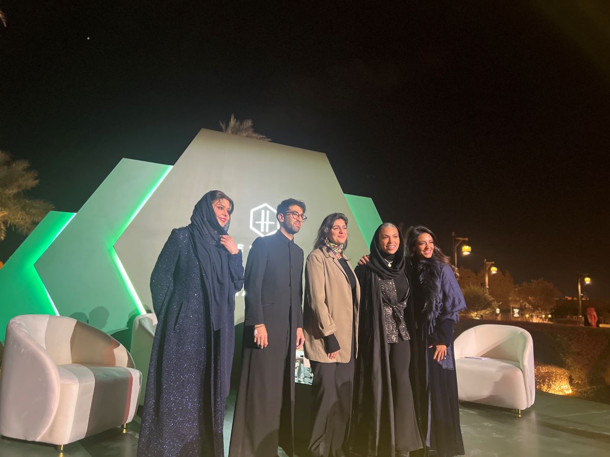 Panelists at The Harrods Hive networking event in Diriyah. (AN Photo)