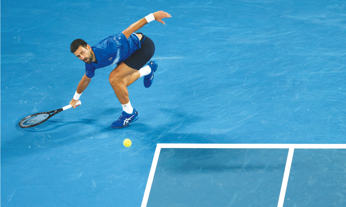 Serbian Djokovic, hoping to roll back the years and record 25th Grand Slam singles title, eased through 4-6, 6-3, 6-4, 6-2. (AFP)