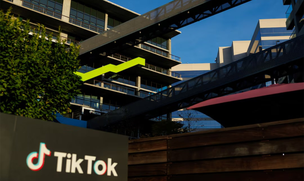 A view shows the office of TikTok in Culver City, California, March 13, 2024. (Reuters)