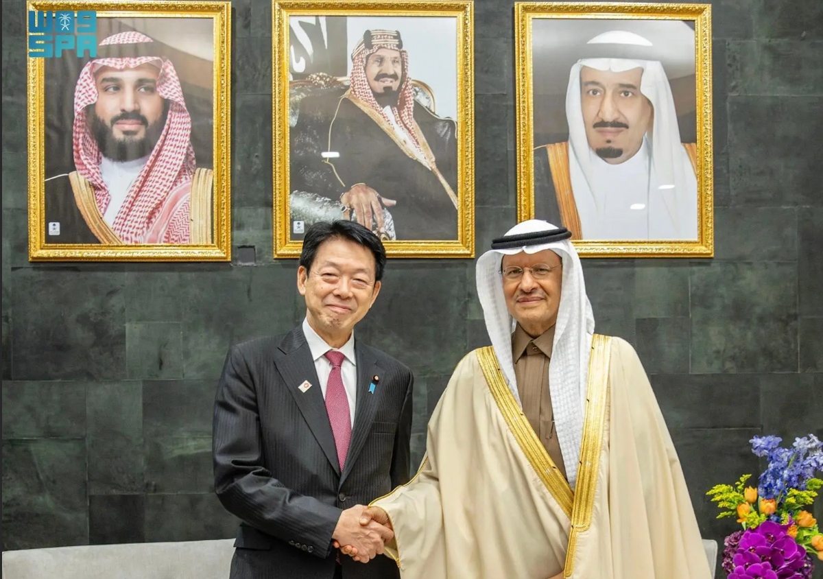 The ministers welcomed the progress made under the Manar Initiative, which is a Saudi-Japan effort to promote clean energy. (SPA)