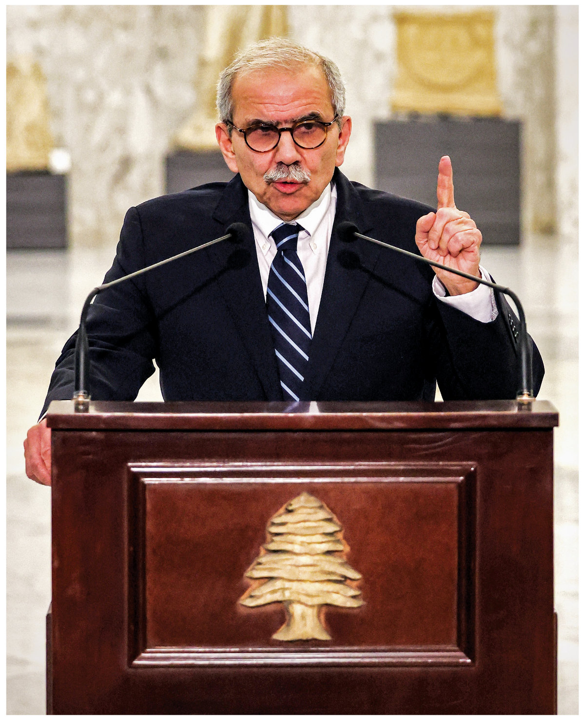 Lebanon's new prime minister, Nawaf Salam, has been tasked to form a government to pull the war-scarred country out of economic crisis, after two years of a caretaker government. (AFP)