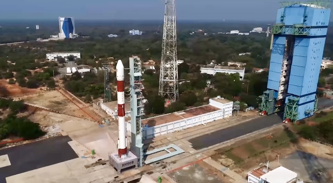 The Indian Space Research Organization’s launchpad ahead of the liftoff of its space docking mission, SpaDeX, at the Satish Dhawan Space Center in Sriharikota, Dec. 30, 2024. (ISRO)