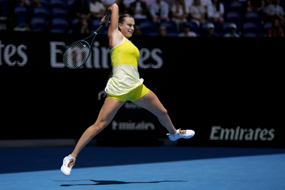 It has been nearly three years that the top-ranked Aryna Sabalenka has failed to advance past the third round of any Grand Slam tournament in which she played. (AP)