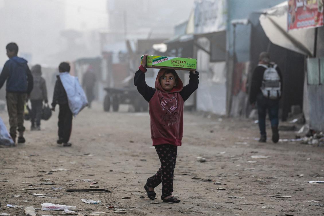 Nearly all 2.4 million people in Gaza have been displaced at least once, and aid agencies warn of obstacles from destroyed infrastructure, massive need and collapsed law and order to deliver live-saving help for them. (AFP)