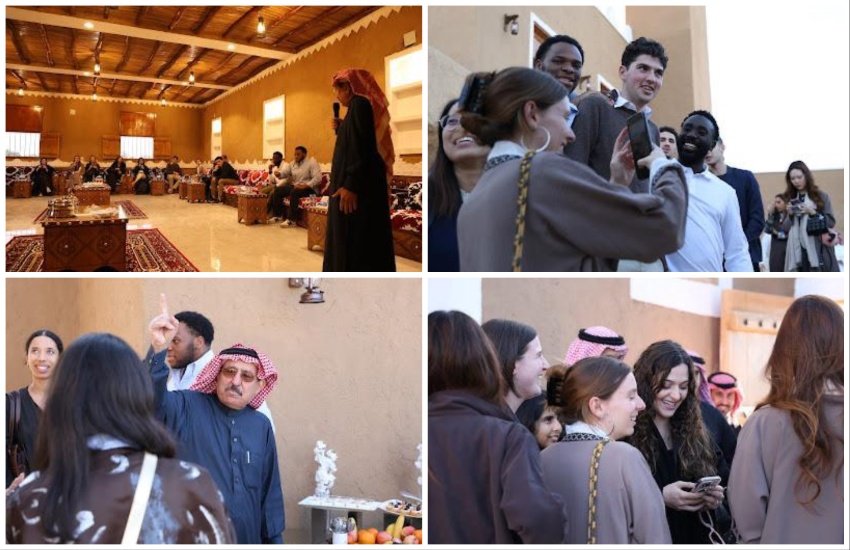 A student delegation from the Kingdom Gateway program, organized by the King Faisal Center for Research and Islamic Studies, visited Al-Dakhlah in Sudair, located 170 km north of Riyadh, at the weekend. (Supplied)