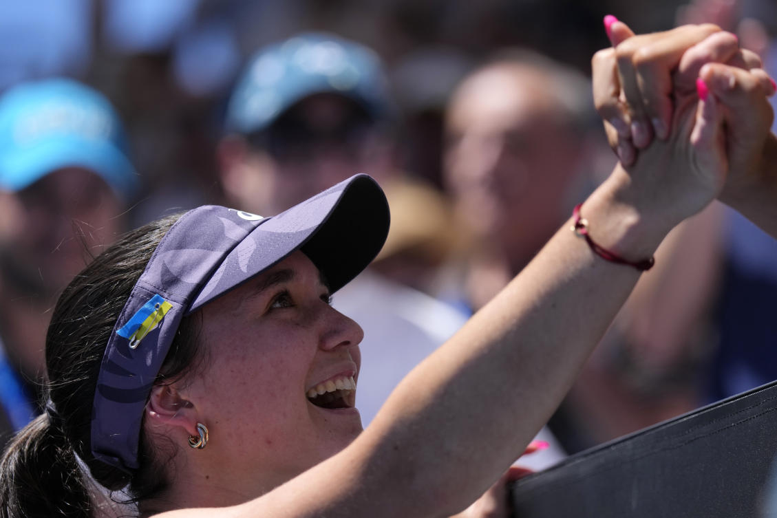 Eva Lys called it “an insane story” and life-changing after the German made history on Saturday by reaching the last 16 and a date with Iga Swiatek. (AP)