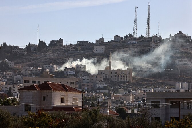 When Donald Trump presented his 2020 plan to end the Israeli-Palestinian conflict, it included the Israeli annexation of swathes of the occupied West Bank, a controversial aspiration that has been revived by his reelection. (AFP/File)